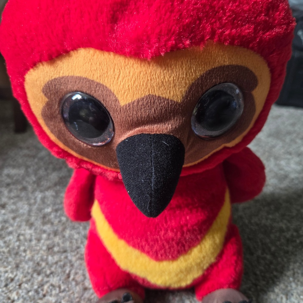Harry Potter Fawkes the Phoenix Plush Red Gold Just Play Wizarding World‎ Toy